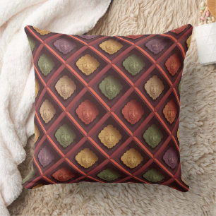 Coussin Kala Petak chevauchement 3d motif batik balinais 