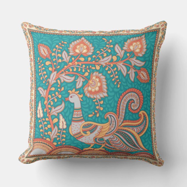 Coussin Kalamkari (Recto)
