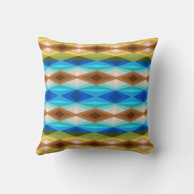 Coussin Kaleidoscope couleur plage Tropical Art Abstrait (Verso)