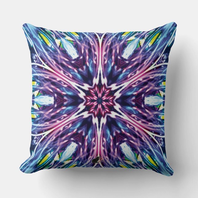 Coussin Kaléidoscope de l'étoile du Nord (Recto)
