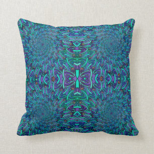 Coussin Kaléidoscope de réversible d'ailes de Teal
