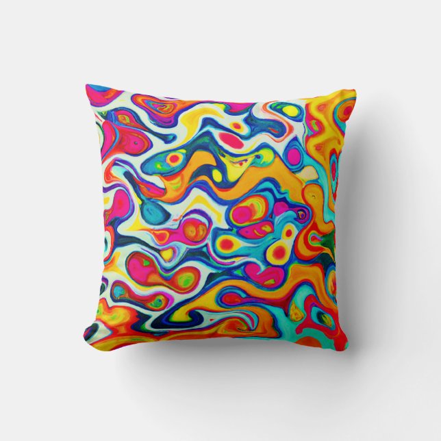 Coussin Kaleidoscope des couleurs (Recto)
