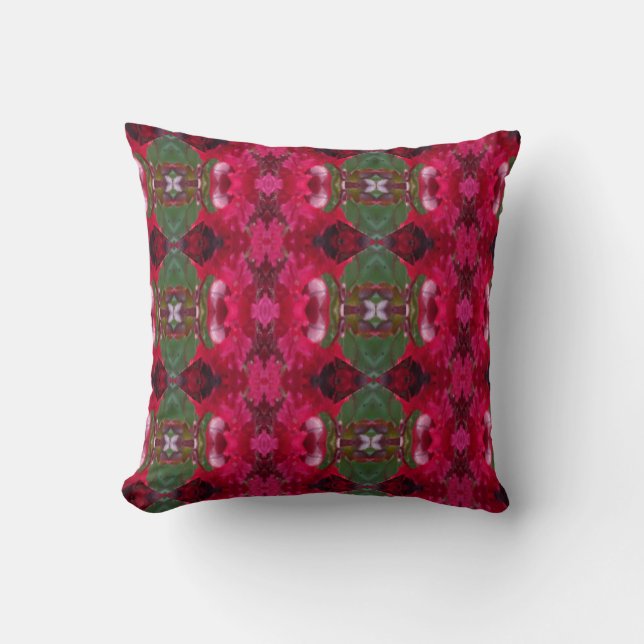 Coussin Kaleidoscope des couleurs de Noël (Recto)