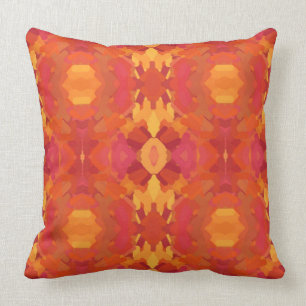 Coussin Kaleidoscope jaune, rose et orange