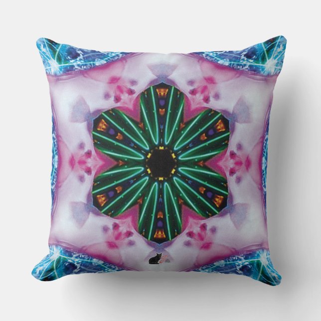 Coussin Kaléidoscope Rose (Recto)