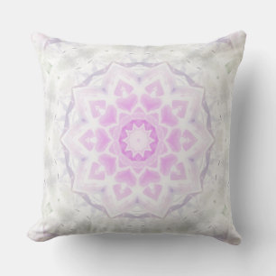 Coussin Kaleidoscope rose et blanc Lacy 2