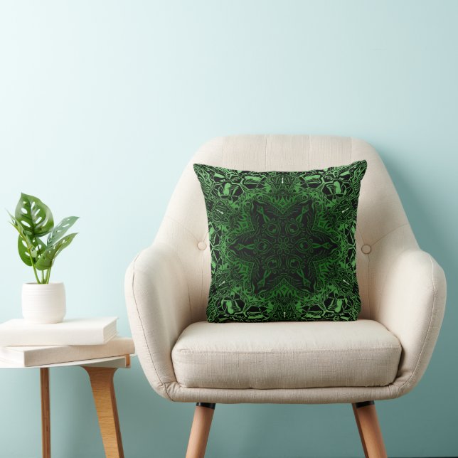Coussin Kaleidoscope vert (Chaise)