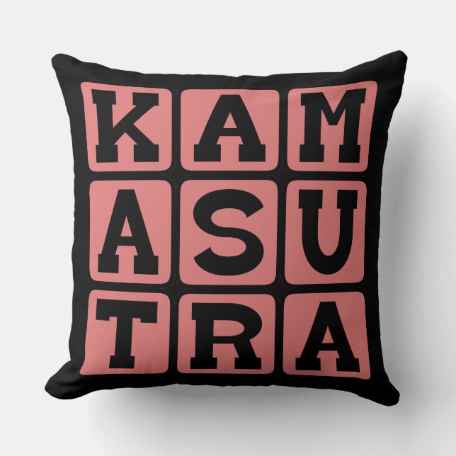 Coussin Kama Sutra, Manuel d'Instruction pour Adultes (Recto)