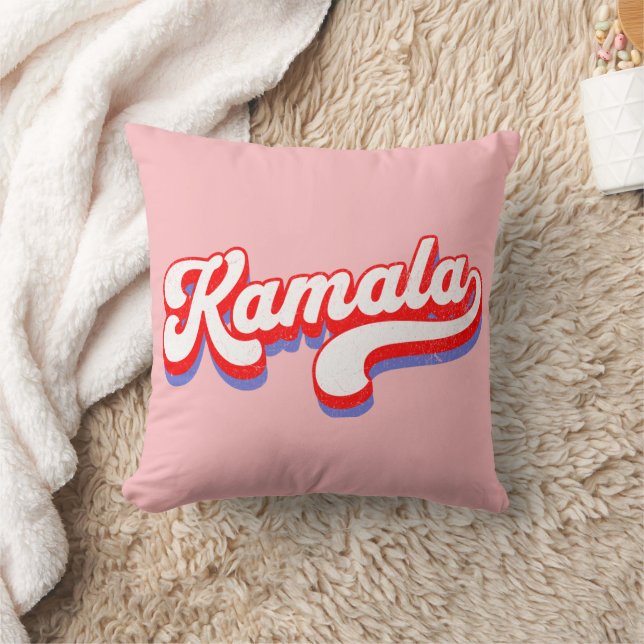 Coussin Kamala Harris 2024 Cute Election 2024 Hot Pink (Couverture)