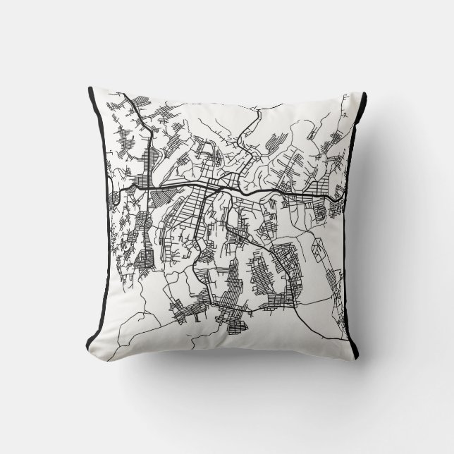 Coussin Kananga Democratic Republic of the Congo City Map (Recto)
