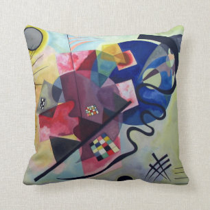 Coussin Kandinsky 1925/jaune/rouge/bleu/pixdezines