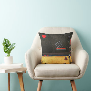 Coussin Kandinsky - Brunâtre, art abstrait,