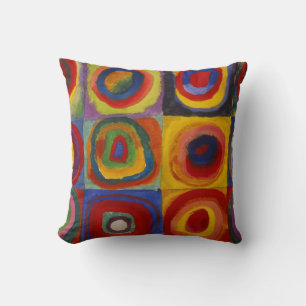 Coussin Kandinsky Color Study of Carrés & Cercles