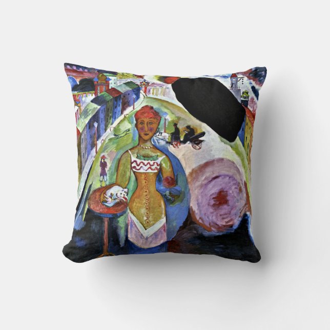 Coussin Kandinsky - Dame à Moscou (Recto)