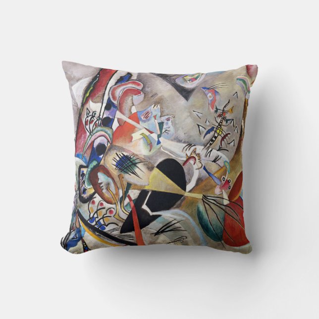 Coussin Kandinsky dans le carreau gris (Recto)