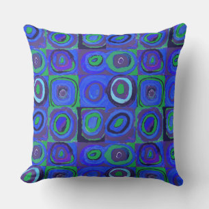 Coussin Kandinsky Farbstudie Carrés Bleus Cercle Carré