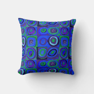 Coussin Kandinsky Farbstudie Carrés Bleus Cercle Carré 