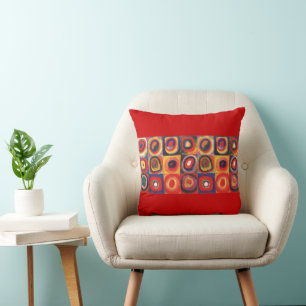 Coussin Kandinsky Farbstudie Quadrates Cercles Art