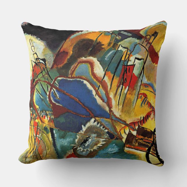 Coussin Kandinsky - Improvisation 30, Canons Jeter Oreille (Recto)