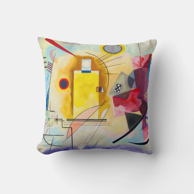 Coussin Kandinsky jaune-rouge-bleu (Recto)