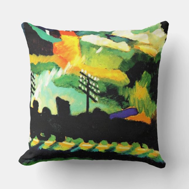 Coussin Kandinsky - Murnau Train et Château (Recto)