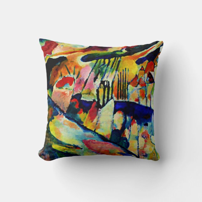 Coussin Kandinsky - Paysage avec pluie  (Recto)