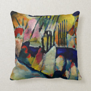 Coussin Kandinsky - Paysage avec pluie