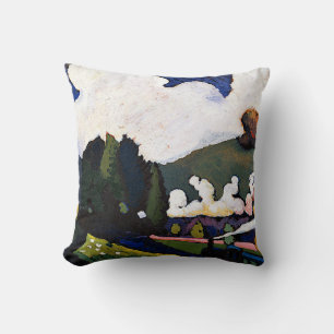 Coussin Kandinsky - Paysage près de Murnau avec locomotive
