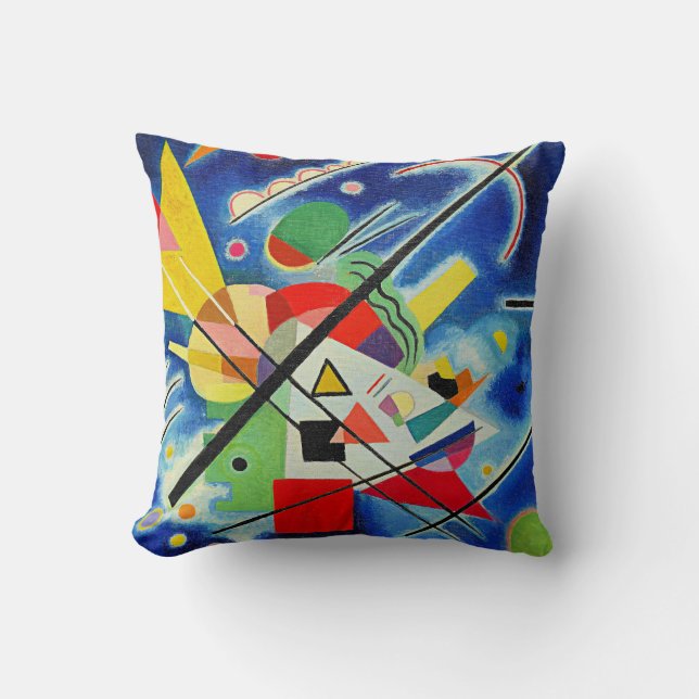 Coussin Kandinsky - Peinture Bleue, (Recto)