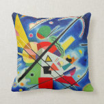 Coussin Kandinsky - Peinture Bleue,<br><div class="desc">Tableau bleu,  célèbre oeuvre abstraite de Wassily Kandinsky</div>
