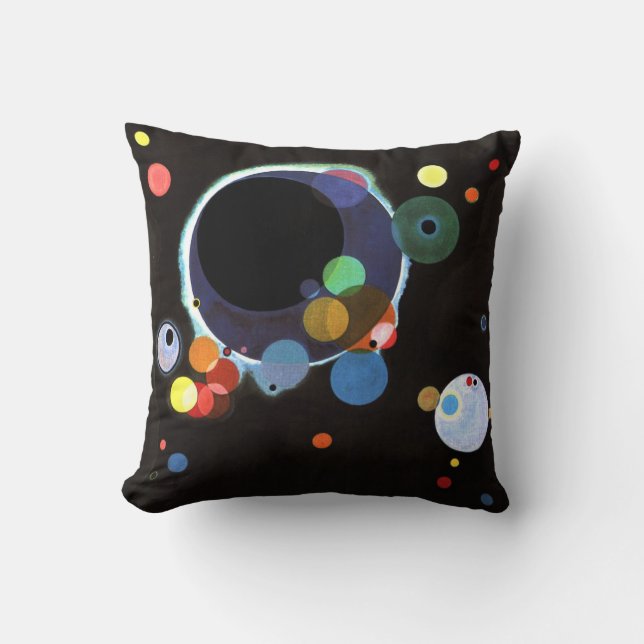 Coussin Kandinsky - Plusieurs cercles, célèbre art abstrai (Recto)