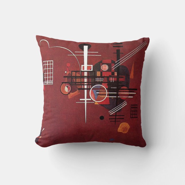 Coussin Kandinsky - Rouge mouillé (Recto)