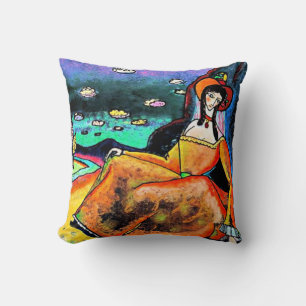 Coussin Kandinsky - Une femme en robe d'or