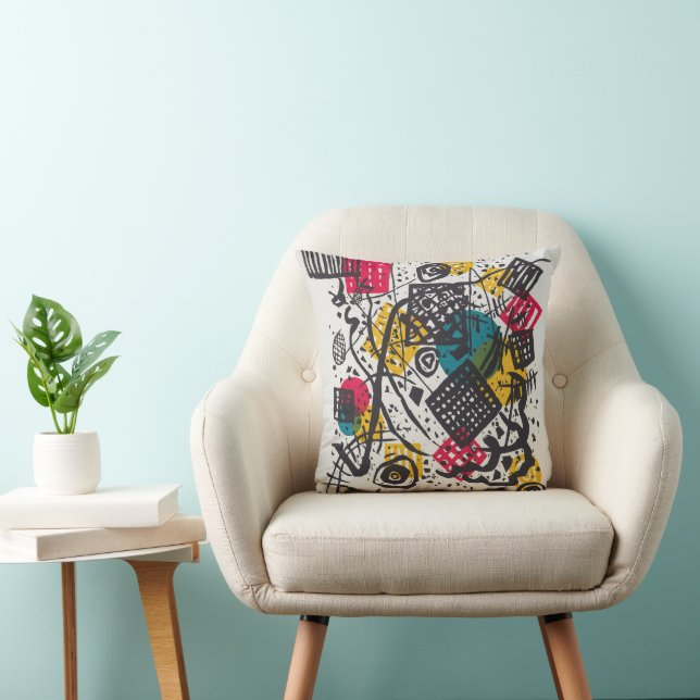 Coussin Kandinsky vintage Petits Mondes V Bauhaus Abstrait (Chaise)