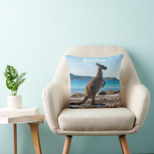 Coussin Kangaroo sur la plage Australie