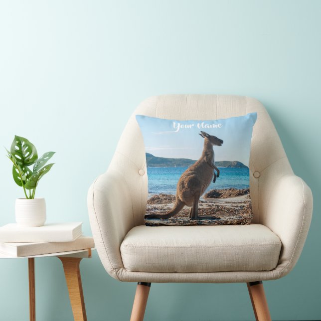Coussin Kangaroo sur la plage Australie (Chaise)