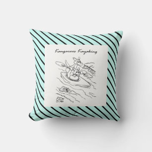 Coussin Kangooroos moderne naissance bébé garçon noir