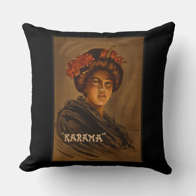 Coussin Karama : Actrice japonaise Romance Geisha (Recto)