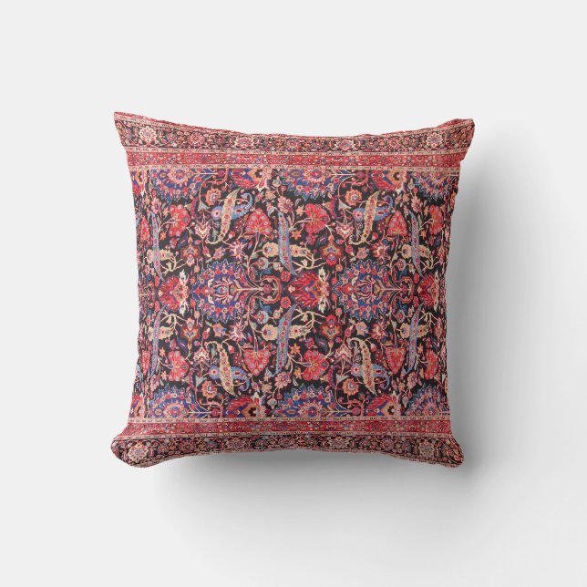Coussin Kashan Poshti Central Persian Ruban Print (Recto)