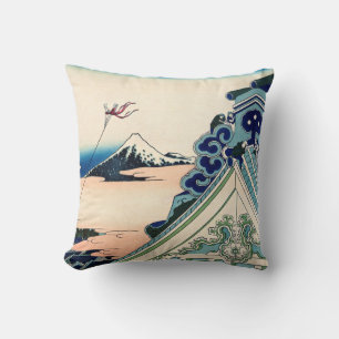 Coussin Katsushika Hokusai - Asakusa Honganji temple, Edo