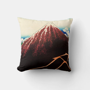 Coussin Katsushika Hokusai - Éclairages sous le sommet