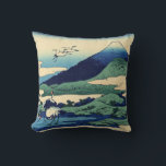 Coussin Katsushika Hokusai - Umegawa dans la province de S<br><div class="desc">Umegawa dans la province de Sagami,  l'une des trente six vues du Mont Fuji - Katsushika Hokusai,  1830</div>