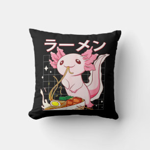 Coussin Kawaii Axolotl Manger Ramen nouilles Anime Girls T
