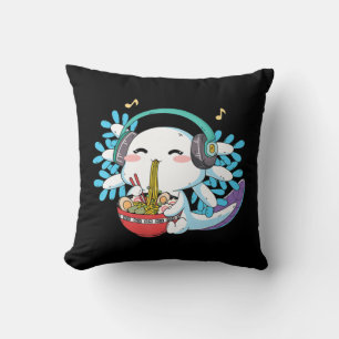 Coussin Kawaii Axolotl Manger Ramen nouilles Anime Kids Bo