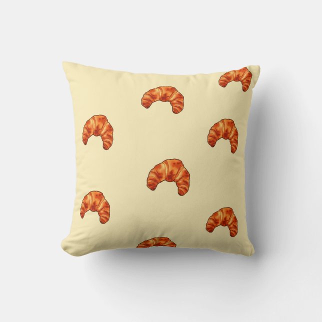 Coussin Kawaii croissant pillow|French bakery decor (Recto)