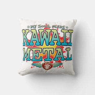 Coussin Kawaii Cuisine d'âme métallique