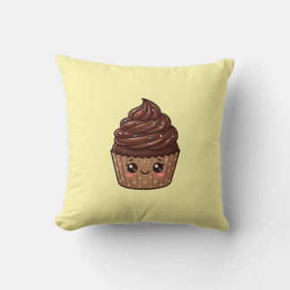 Coussin Kawaii Cupcake au Chocolat