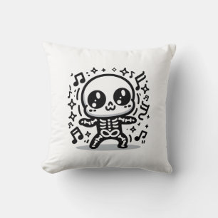 Coussin Kawaii Dancing Skeleton mignonne Halloween Décor m