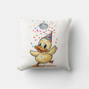 Coussin Kawaii Duckkking Dancing Under Disco Ball with Con