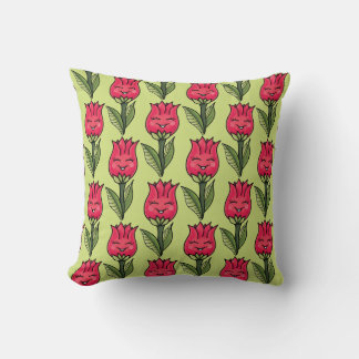 Coussin Kawaii Fleurs de Printemps Motif - Cute Souriant T